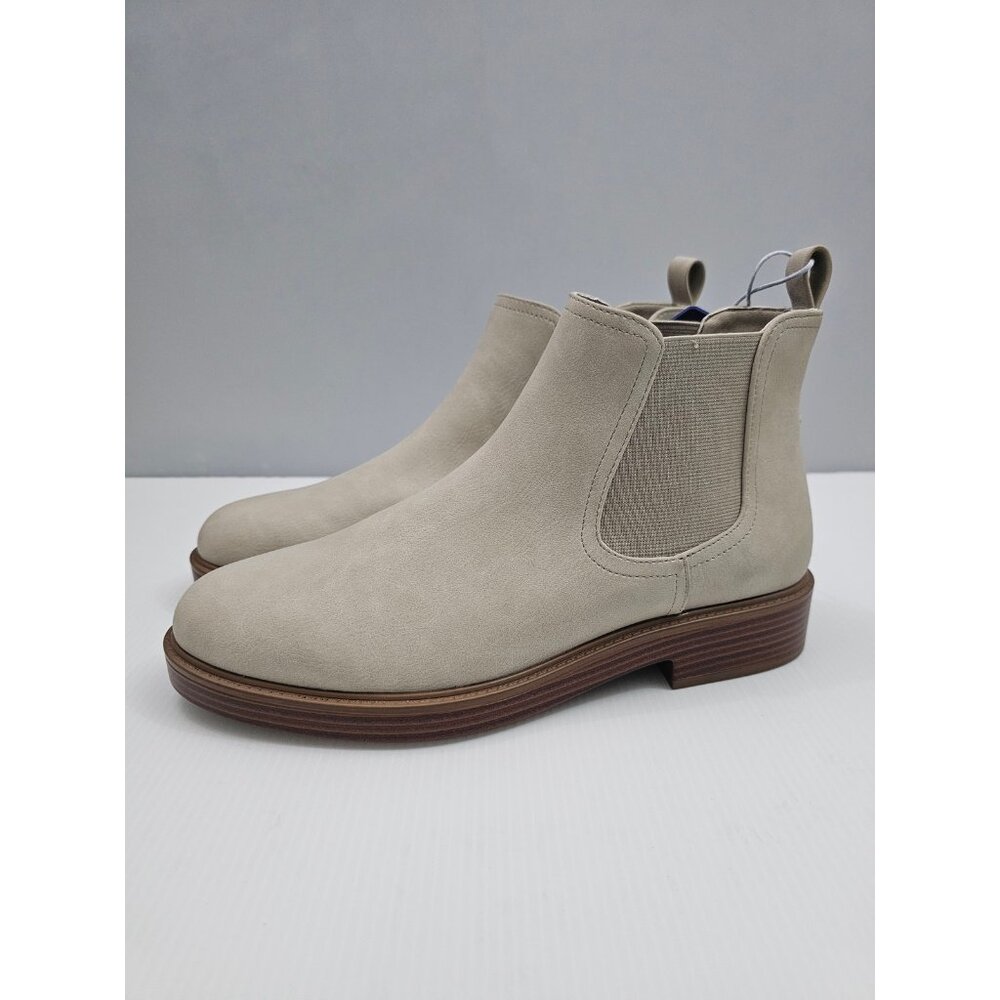 AEROSOLES Women's Light Beige Chelsea Ankle Boots 8